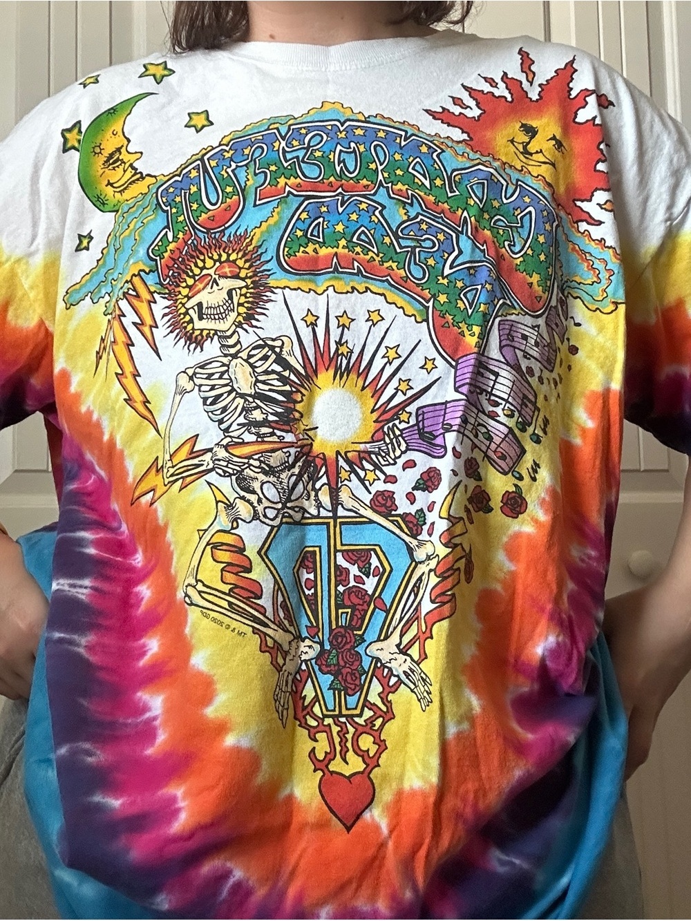 Grateful Dead Tie-Dye Graphic Tee Liquid Blue Size XXL - Picture 2 of 6